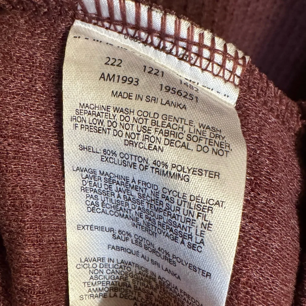 NWT Columbia Men's XXL Pine Peak Waffle Long Sleeve Henley Reddish/Brown - Picture 7 of 11